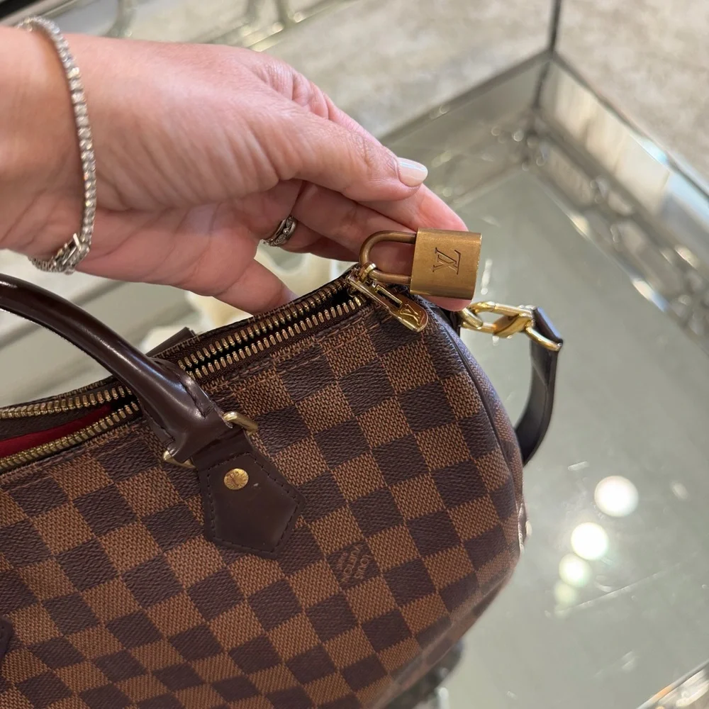 Louis Vuitton Brown Damier Ebene Speedy Bandoulière Crossbody Bag - Picture 3 of 7